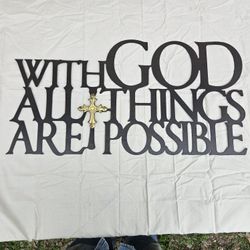 WITH GOD  Home Apartment Office Indoor Outdoor Decor 