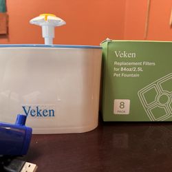 Veken Pet Water Fountain And Filter 8 pack