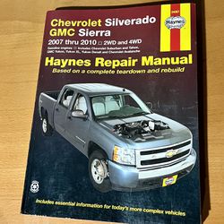 Haynes Repair Manual Chevy Silverado & GMC Sierra Repair(2007-2014)