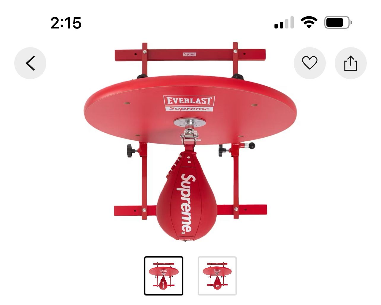 Supreme X Everlast Speed Bag