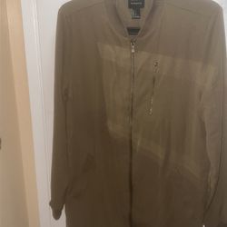 Light Weight Tunic Length Zipper Jacket