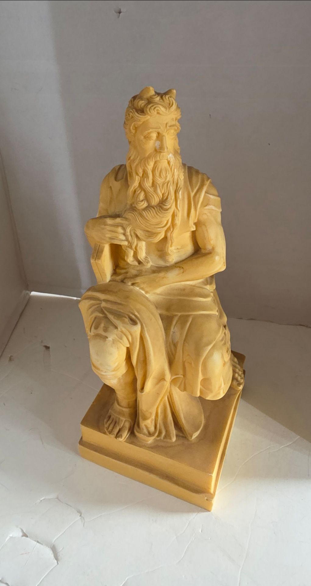 Ceccanti & Ruiu Hand Carved Alabaster Moses Statue