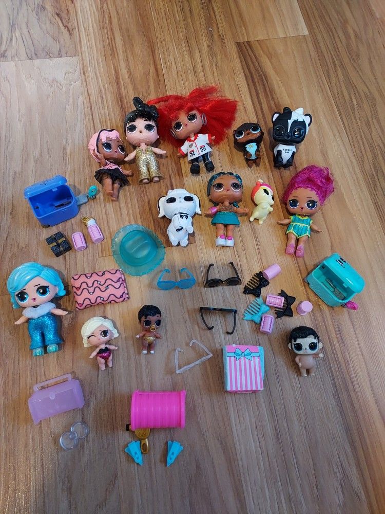 LOL Surprise Lot Of Dolls Babies Pets Accessories Cups Clothes Shoes