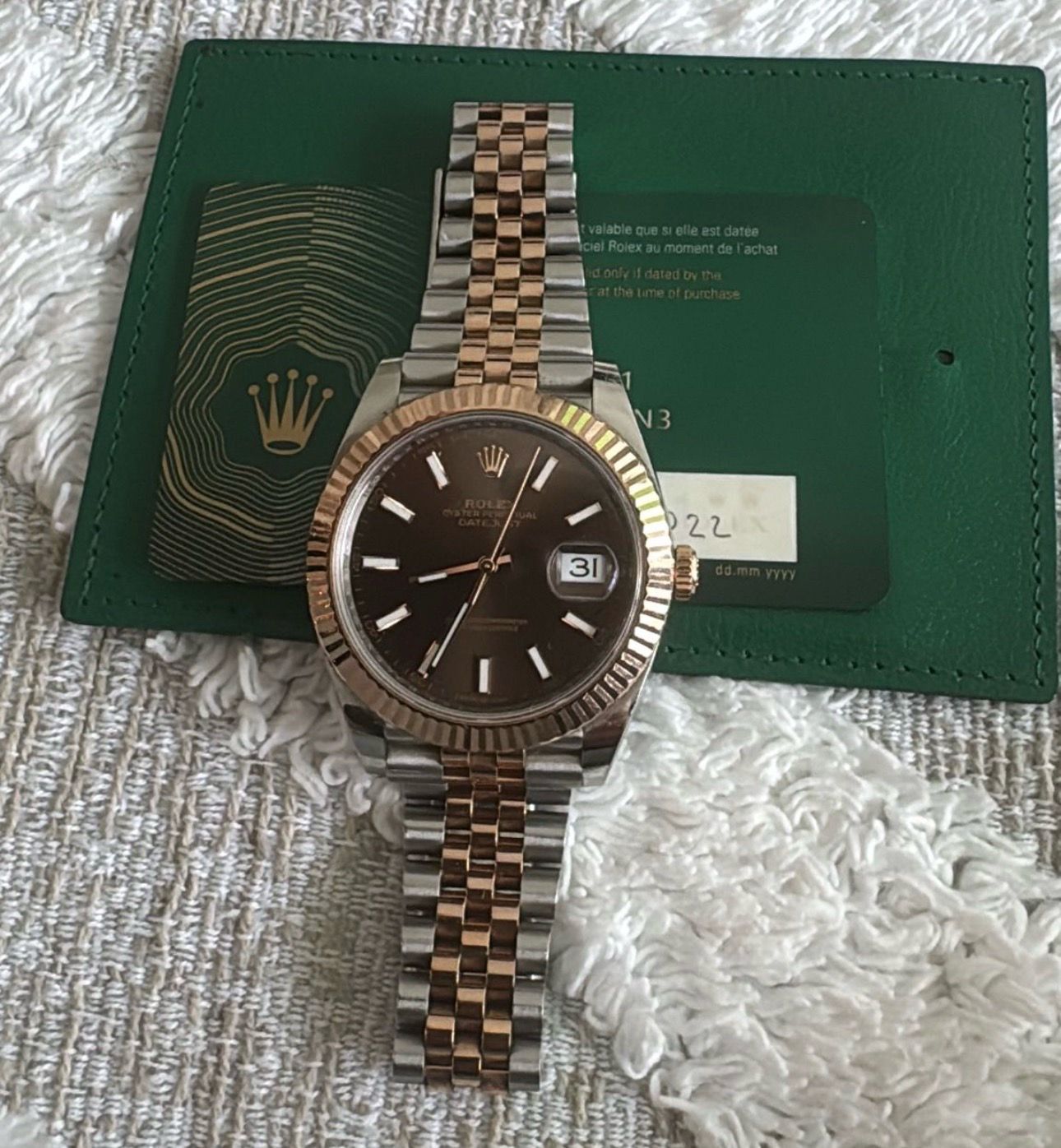 Rolex Datejust 2 tones chocolate 2023