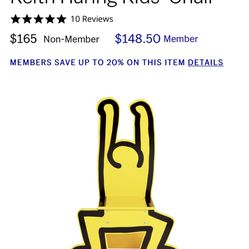 Moms Design Keith Haring Kids’ Chair Price For Each