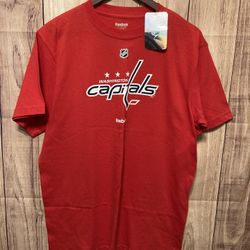 Capitals NHL Reebok Large NWT men’s red T-shirt Washington hockey