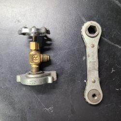 VINTAGE R-12 CAN TAPPER AND FORD COMPRESSOR WRENCH