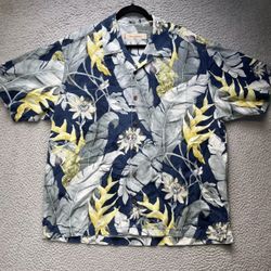 Tommy Bahama Hawaiian Shirt Mens XL Button Up Aloha Short Sleeve