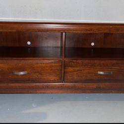 Wood Tv Stand With Two Draws 