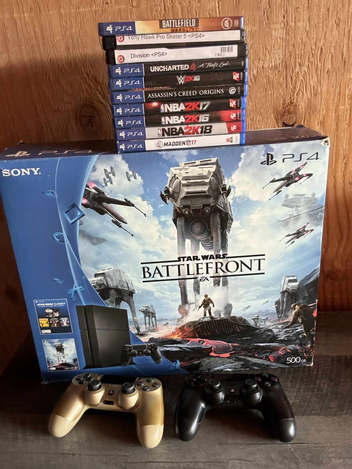 Ps4 500gb With 2 Controllers+10 Games