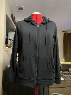 Black Comfy Zip Up Hoodie 