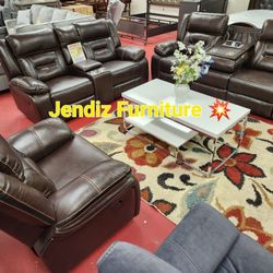 Manual Reclining Livingroom Furniture Couches Sofa Sets Only $49 Down No Credit Needed Financing 