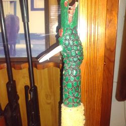 Hand Carved Dragon Walking Stick Excellent Condition