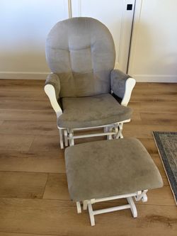 Grey and White Rocking chair