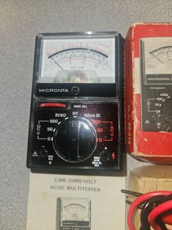 VINTAGE Micronta 8-range Multitester 22-212 with box & manul