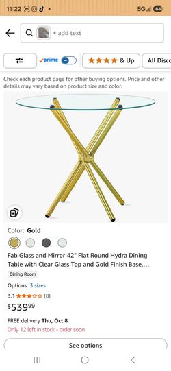 Only legs GOLD...No glass