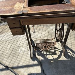 Antique Sewing Machine Cabinet 