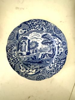 Blue Italian by SPODE Copeland England 6.25” plate - Ready to hang on gallery / plate wall