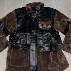  Rare VINTAGE JAPAN ANGELO GARBASUS Jacket leather suede L SIZE WOLF WINTER 