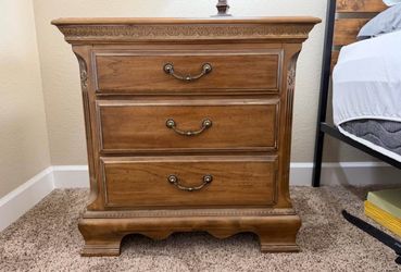 Vintage Lexington Commode Nightstand / Bedside Chest - Solid Wood