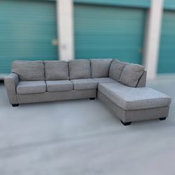 Ashley Furniture Grey 2 Piece Sectional Sofa Couch - 🚚 DELIVERY AVAILABLE