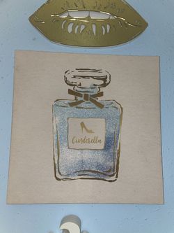 Disney Blue Gold Cinderella Wall Art Canvas