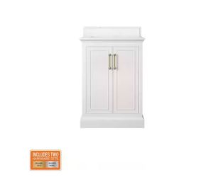 HDC Ravenscroft 25" Single Sink Bath Vanity With Carrara Stone Top - R