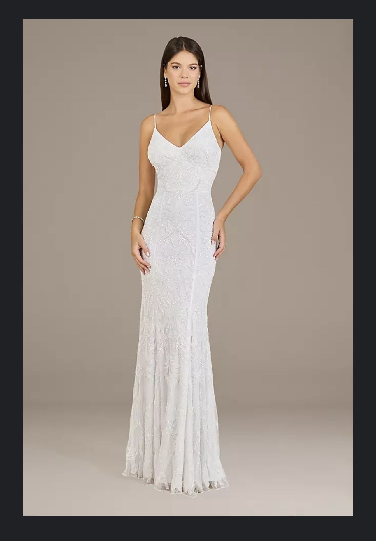 Wedding Dress Beaded Mermaid Style Size 6