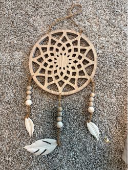 Wooden dream catcher decor