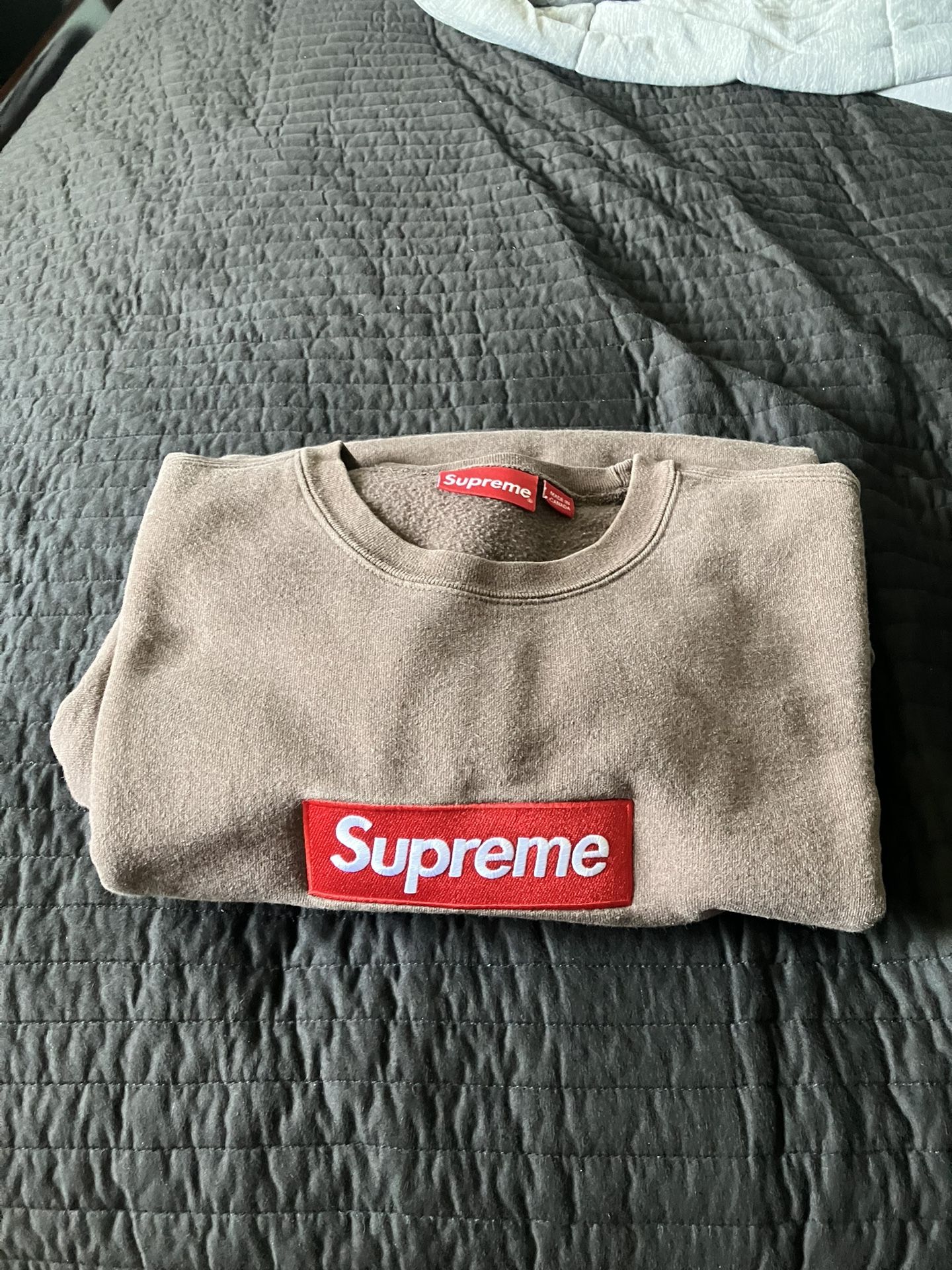 Supreme Brown Box Logo Crew Neck 