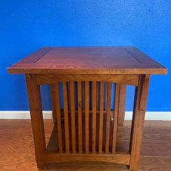 Solid Wood End Table – 27” x 25” – Sturdy