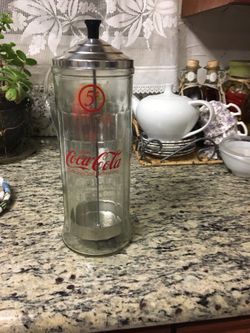 Coca Cola straw canister