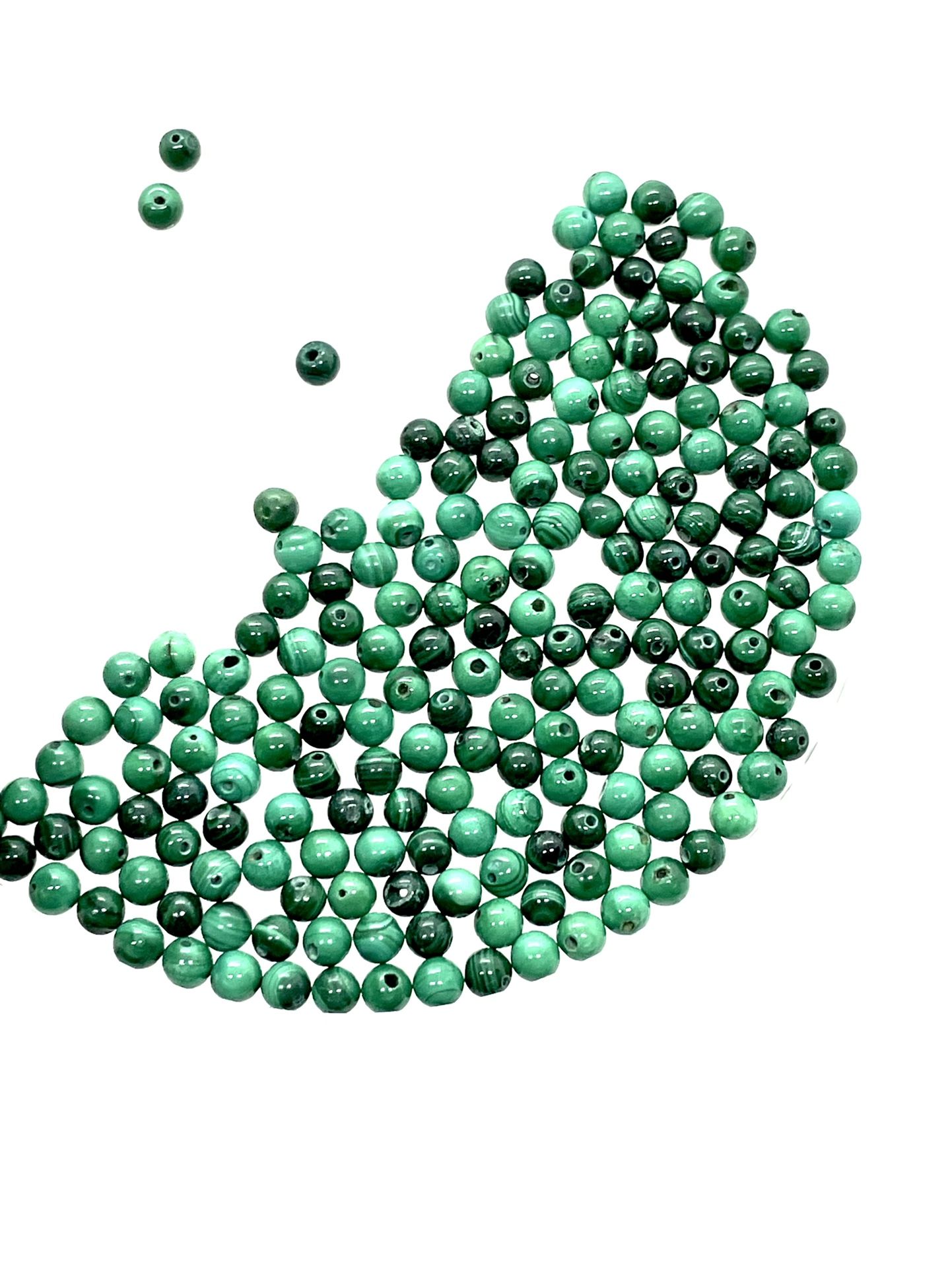 Lot Of 4mm Malachite Beads