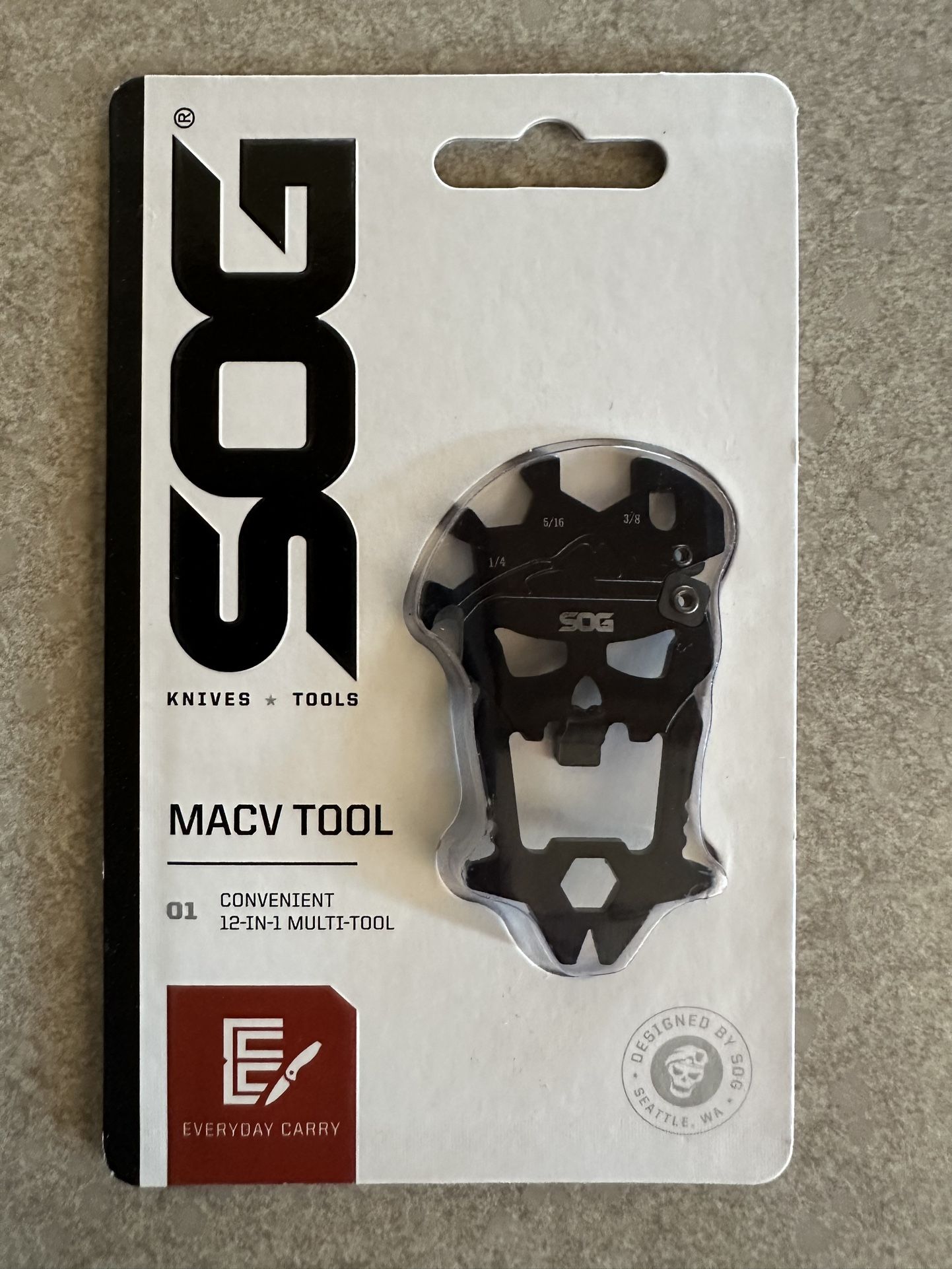 New! SOG Skull MacV Tool Keychain Multi-Tool