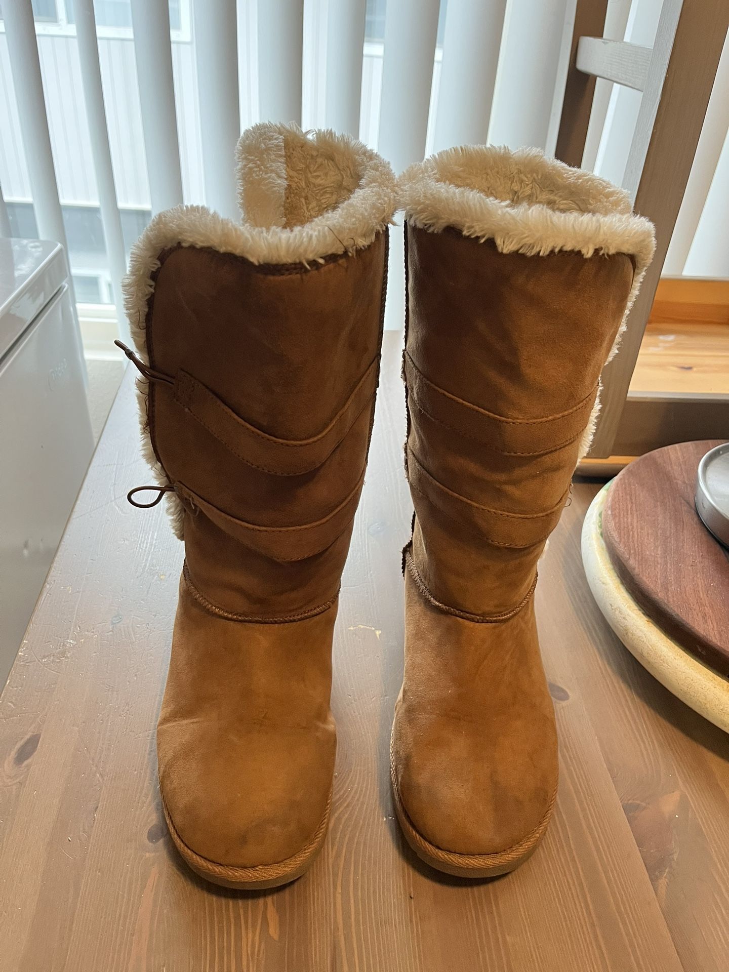 light brown long boots size 9 Arizona