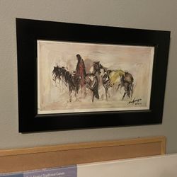 DeGrazia Print In Painted Wood Frame