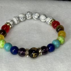 Colorful Chakra Beaded Bracelet