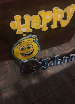 Emoji party decoration picture frame