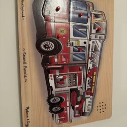 Melissa And Doug Fire Truck Sound Puzzle 