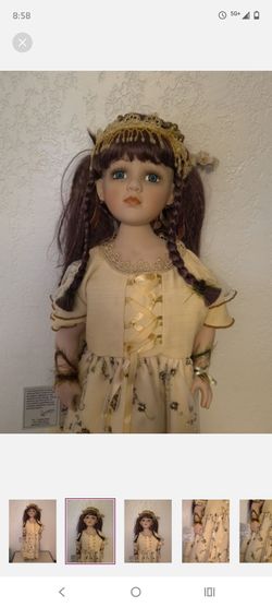 Vintage porcelain doll 27" by Duck House Heirloom Dolls