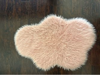 Blush Pink Faux Fur Accent