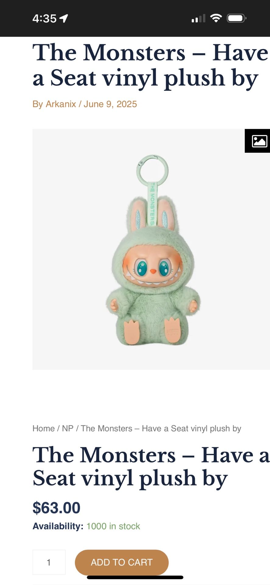 Labubu Have A Seat 💯 % Original Never Been Open 