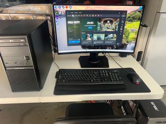 Gaming PC Desktop Computer Custom Built with New Asus Gaming Monitor in Box
