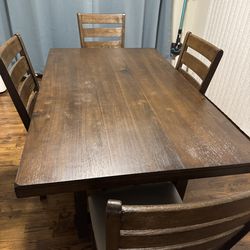 Dining room table and chairs