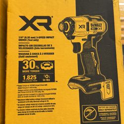 DEWALT 20V MAX XR Cordless Brushless 1/4 in. 3-Speed Impact Driver (Tool-Only
