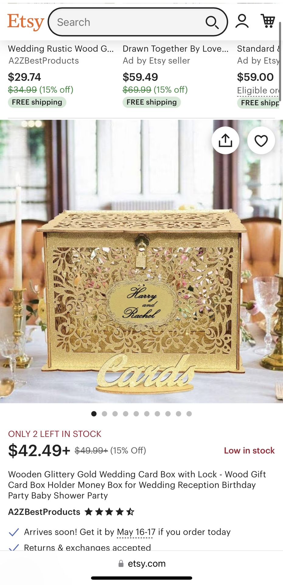 Money, Wedding, Goft Box (Gold)