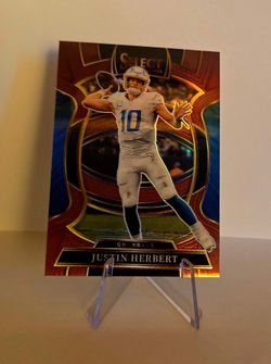 justin Herbert 2025 Panini Select Prizm Maroon #1 Chargers! 096/149