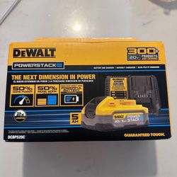 Dewalt Xr Powerstack 20v 5ah Battery And Charger 