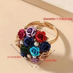 Floral Flower Colorful Ring