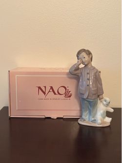 NAO by Lladró Boy with Teddy Bear Figurine